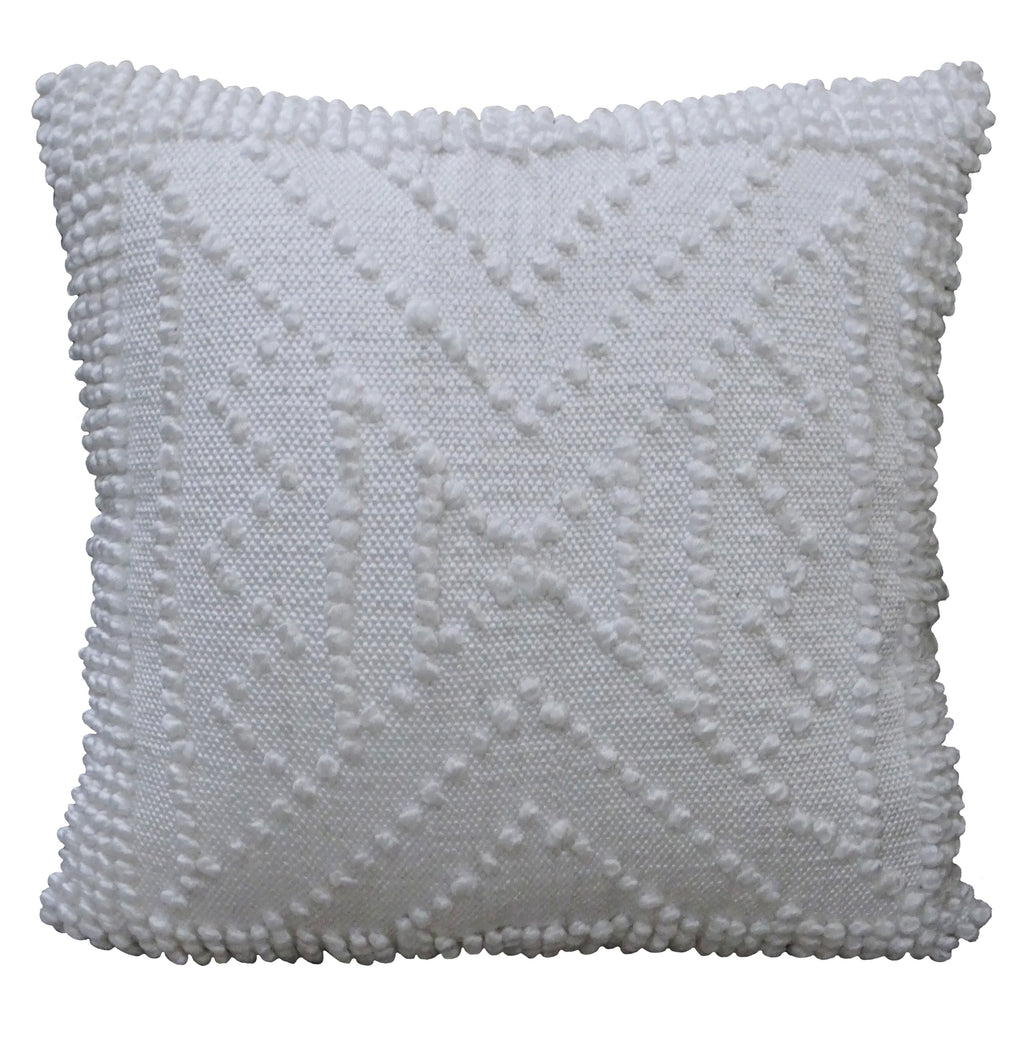 Coussin décoratif d'extérieur 45x45 cm pour canapé (blanc)