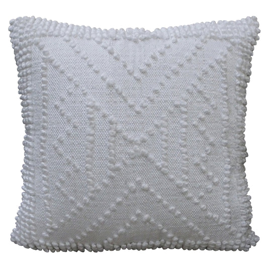 Coussin décoratif d'extérieur 45x45 cm pour canapé (blanc)