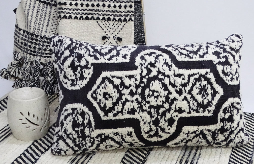 Coussin décoratif tissé à la main 35x60 cm pour canapé