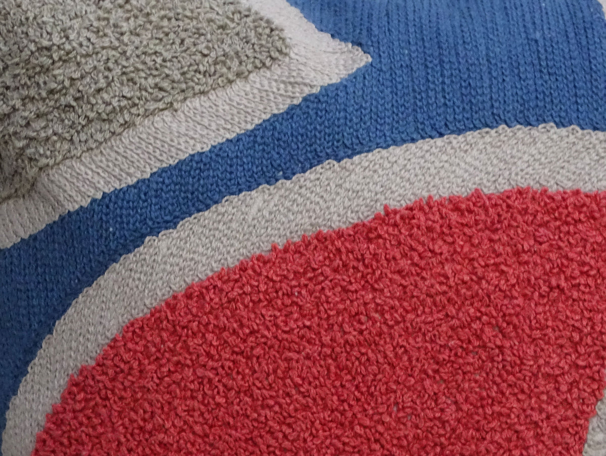 Coussin décoratif brodé multicolore 50 x 50 cm, rembourrage inclus