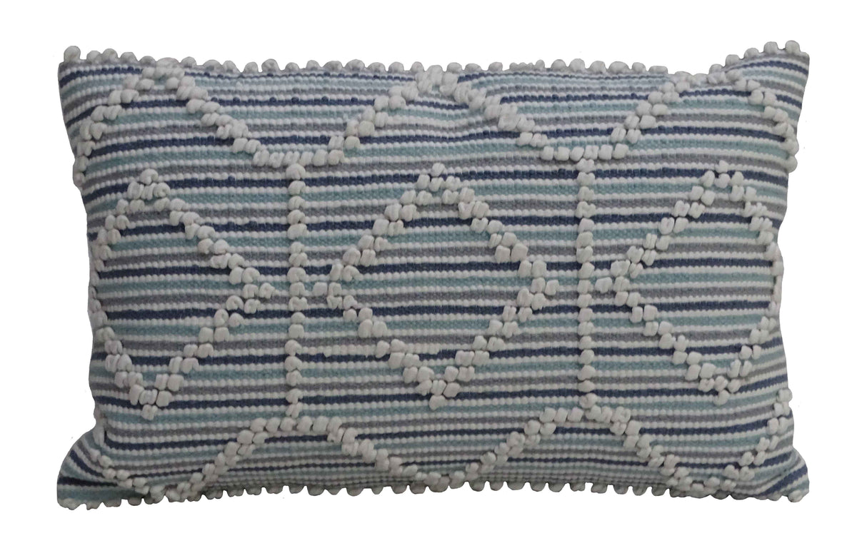 Coussin décoratif tissé à la main moderne de 35 x 60 cm