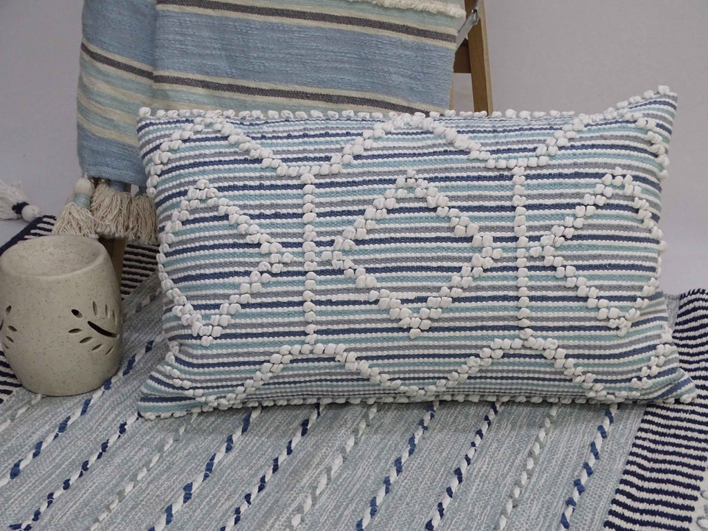 Coussin décoratif tissé à la main moderne de 35 x 60 cm