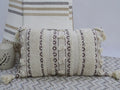 Coussin décoratif tissé à la main 35x60cm avec franges