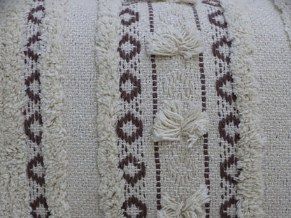 Handwoven 14"X 24" Throw Pillow with Fringes