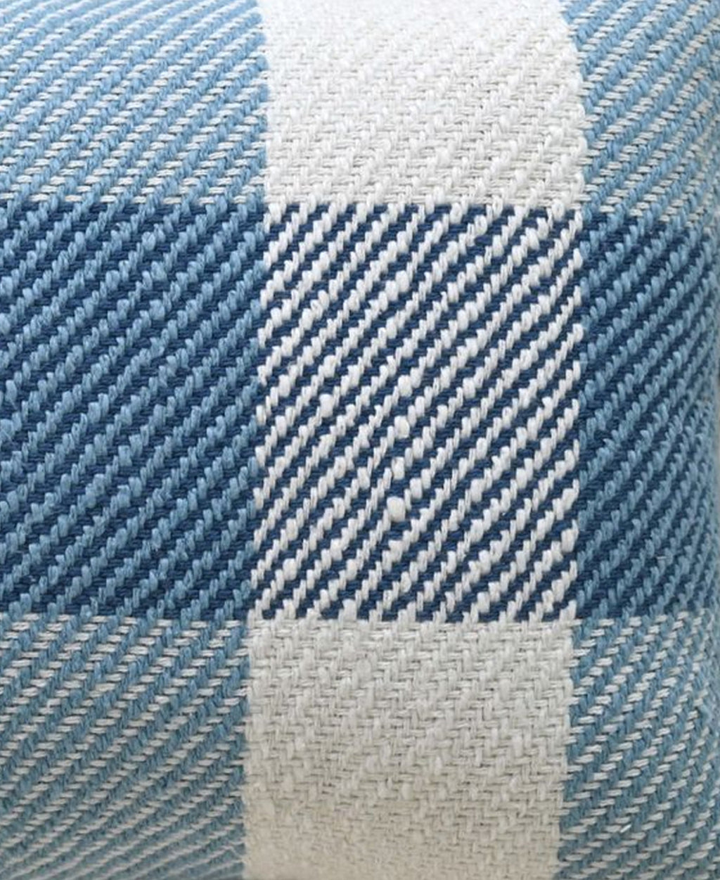 Coussin décoratif texturé à carreaux tissé main, avec garnissage
