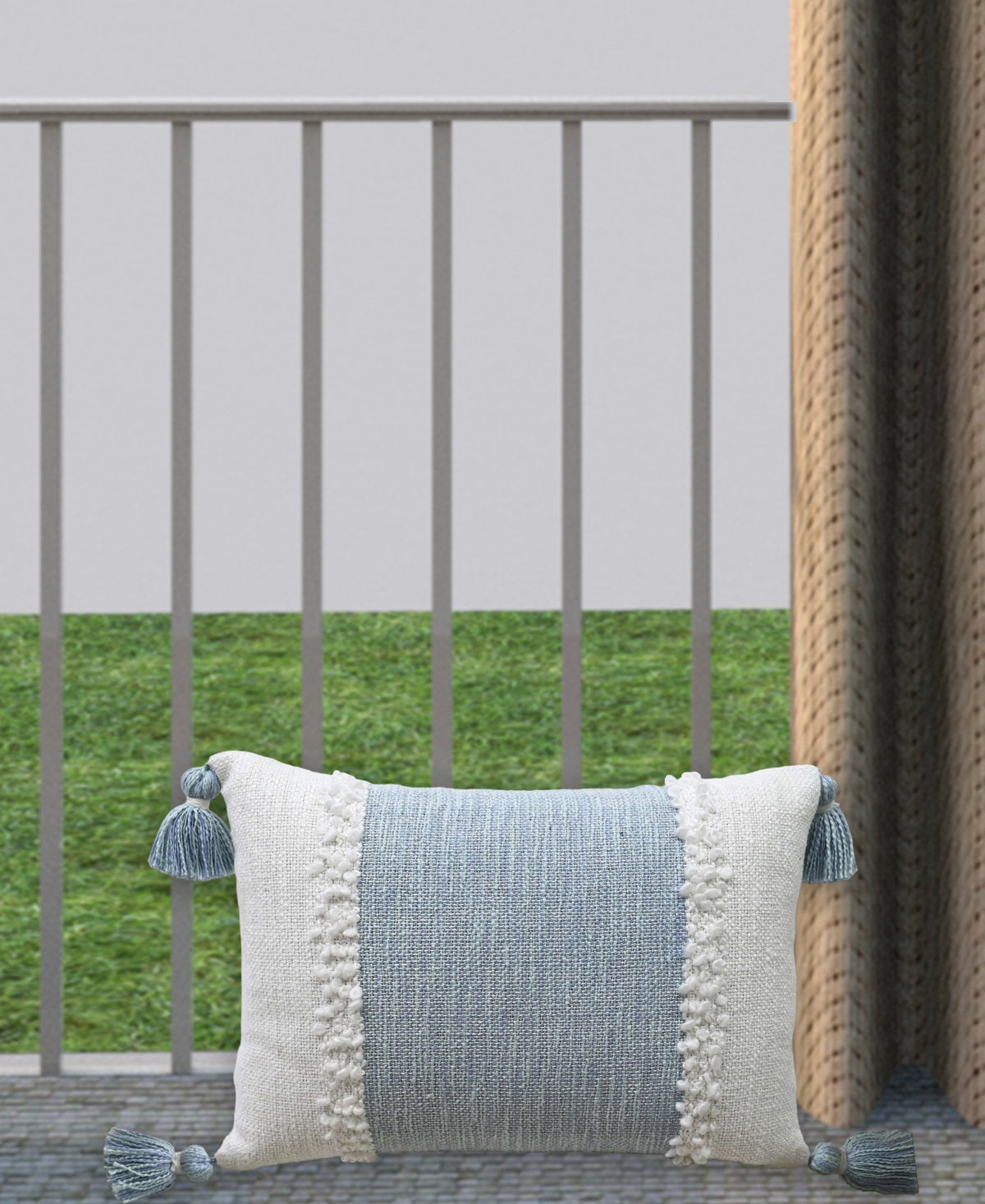 Oreiller décoratif texturé tissé à la main avec coussin de remplissage