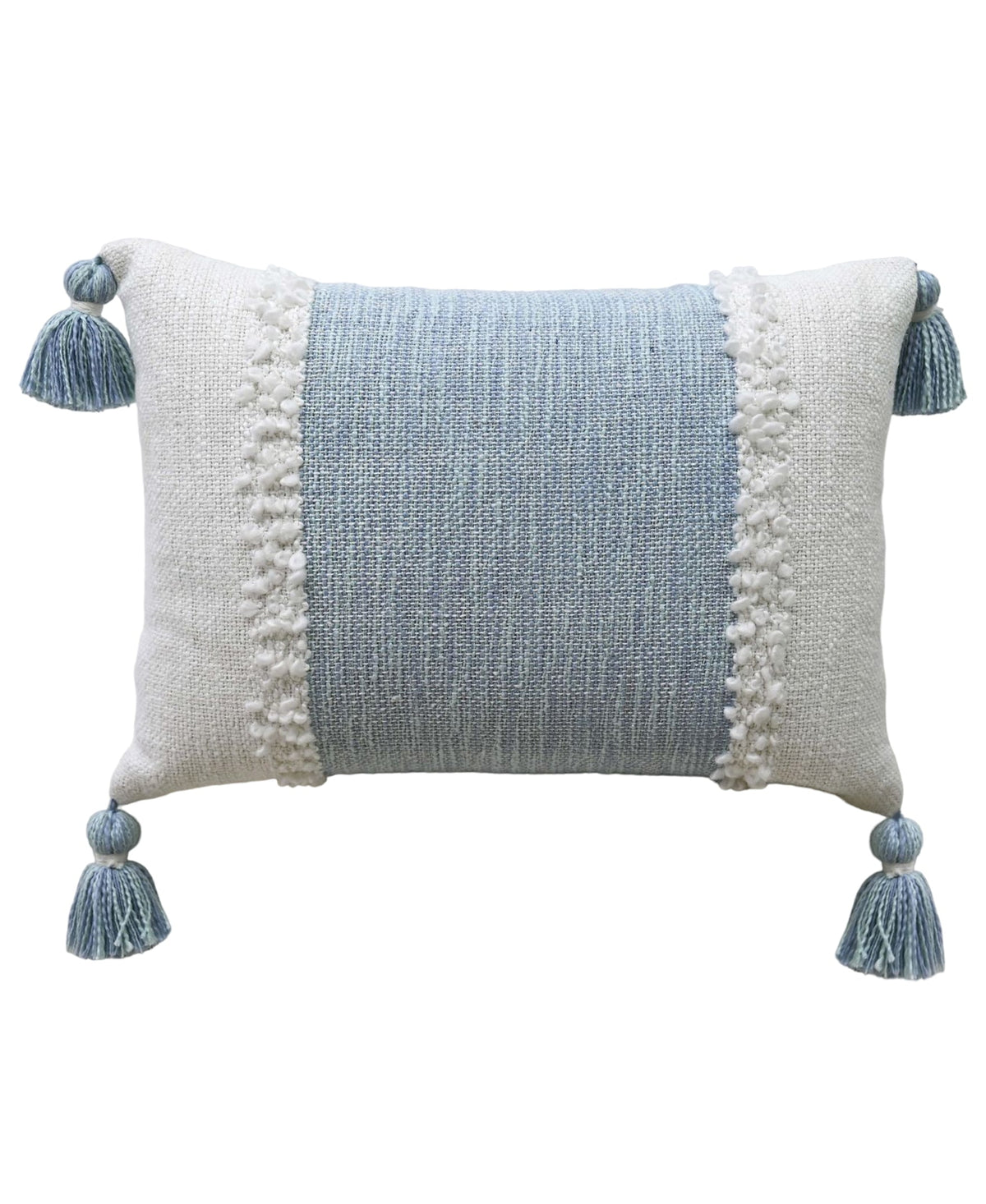 Oreiller décoratif texturé tissé à la main avec coussin de remplissage