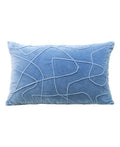 Coussin décoratif en velours uni brodé Linden 14"x24"