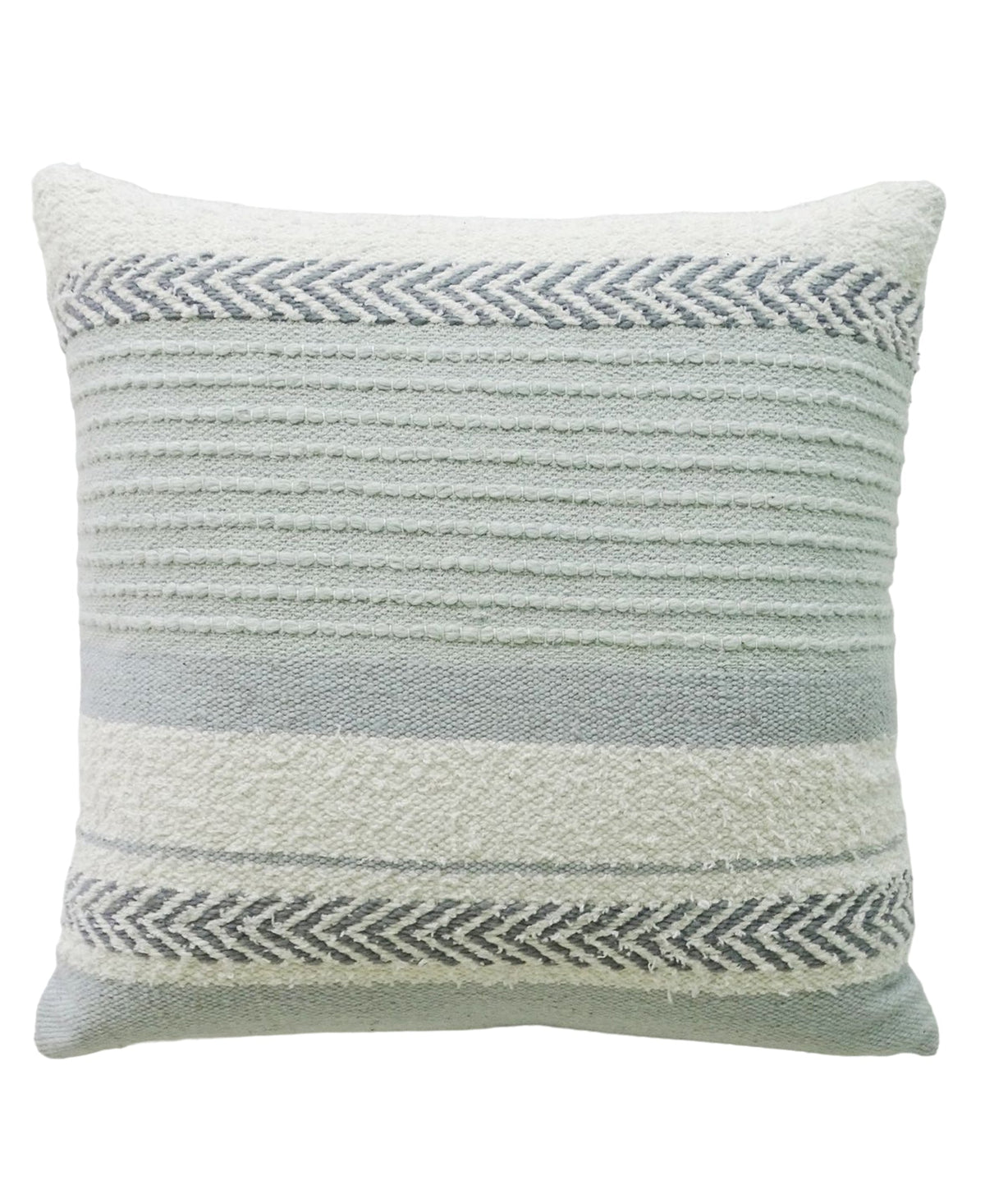 Coussin décoratif rayé tissé main 20"x20"