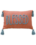 Coussin décoratif tressé main, 14"X24"