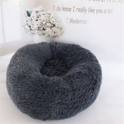 Round Long Hairy Autumn And Winter Nest Pad Cat Mattress - DropOnline.co