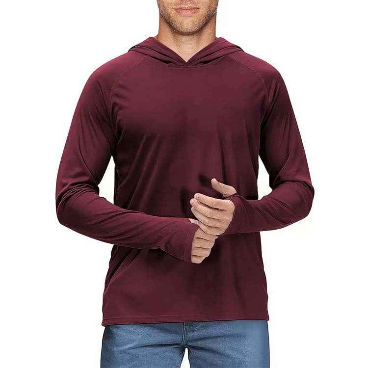 Long Sleeve Men's Loose Casual Hooded Workout Clothes Sweater