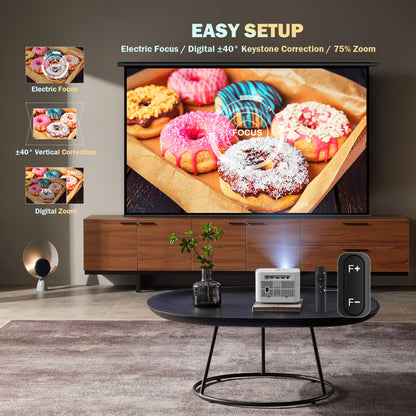 DBPOWER H89 720P Projector With Motorized Focus 5G-It Is Prohibited To Sell On Amazon, Walmart, And Temu Platforms, And It Will Not Be Shipped On Weekends - DropOnline.co