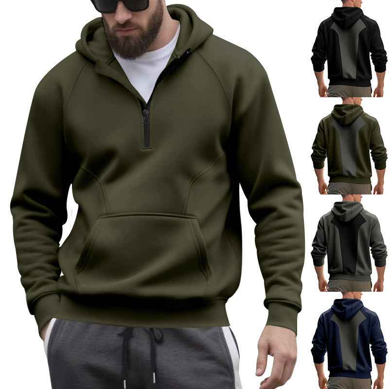 Men's Casual Sports Commuter Fleece Hooded Zip