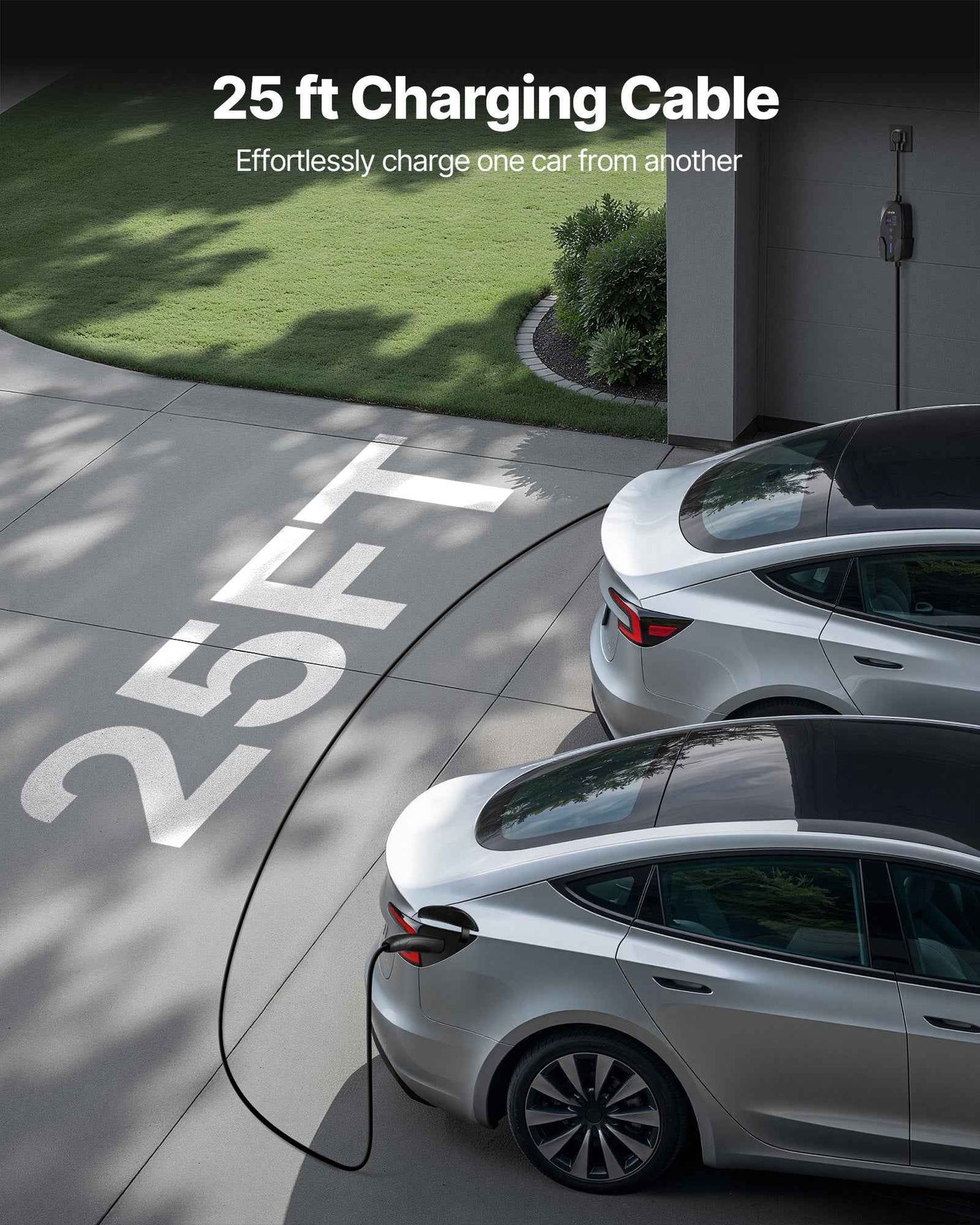 Level 2 Tesla Charger 40A EV Charger 240V NEMA 14-50P With 25 Ft Cable