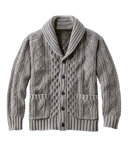 Knitted Lapel Cardigan Casual Sweater For Men
