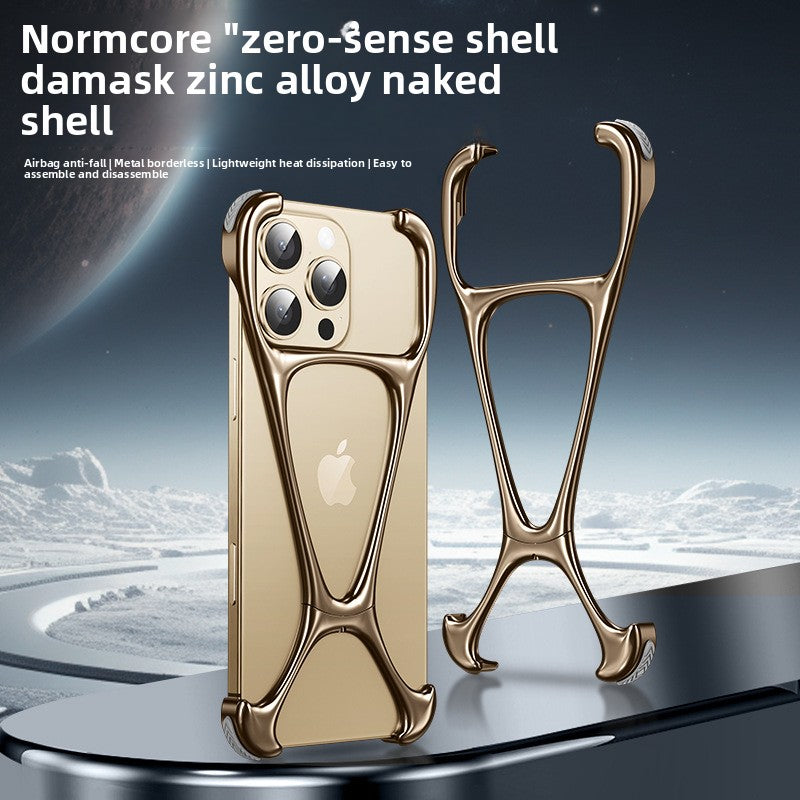 Premium Zinc Alloy iPhone Case - Frameless Anti-Drop Protection