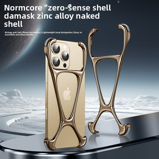 Premium Zinc Alloy iPhone Case - Frameless Anti-Drop Protection