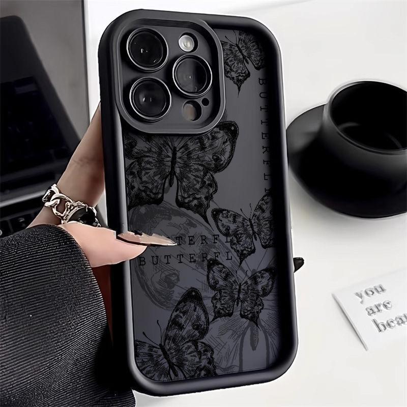 Vintage Butterfly iPhone Case - Transparent Shockproof Protection