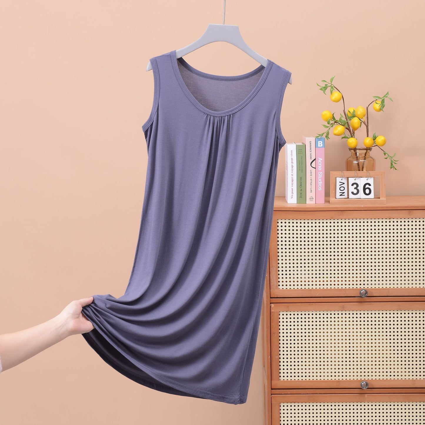 Plus Size Round Neck Ruffled Sleeveless Maxi Dress - Comfortable Casual Style