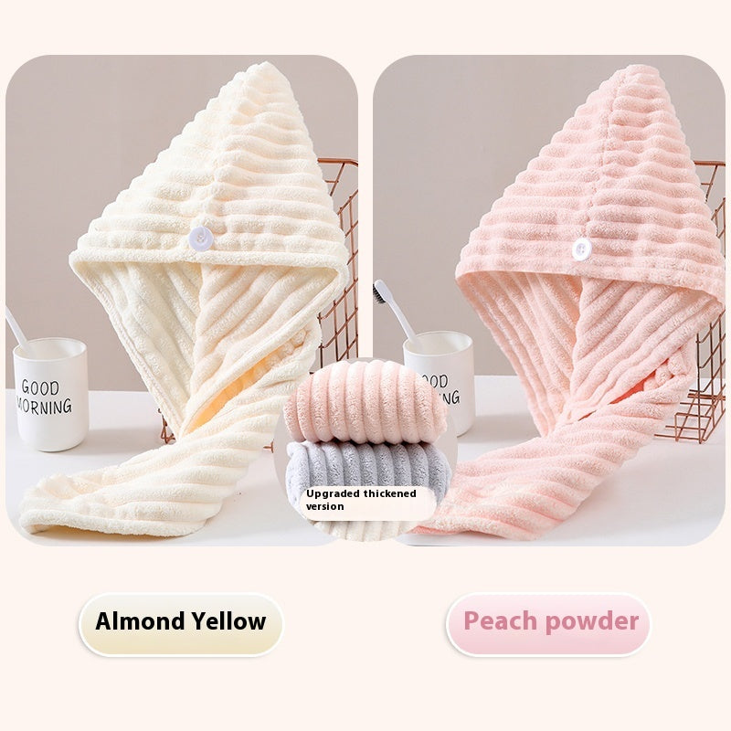 Candy Velvet Hair-drying Cap Thick Absorbent Headscarf