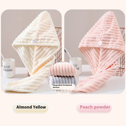 Candy Velvet Hair-drying Cap Thick Absorbent Headscarf