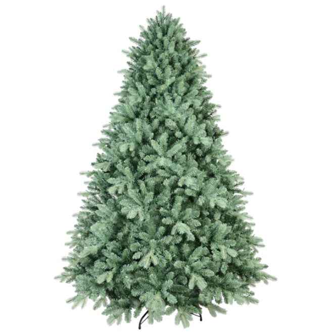 5ft Artificial Blue Green Tint Christmas Tree - Hinged PVC Fireproof Holiday Tree - DropOnline.co