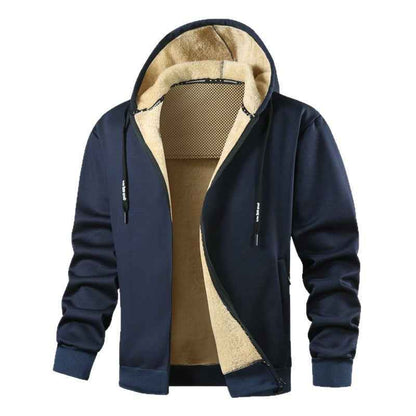 Men's Hooded Sweatshirt Casual Sports Winter Fleece-lined Thickened