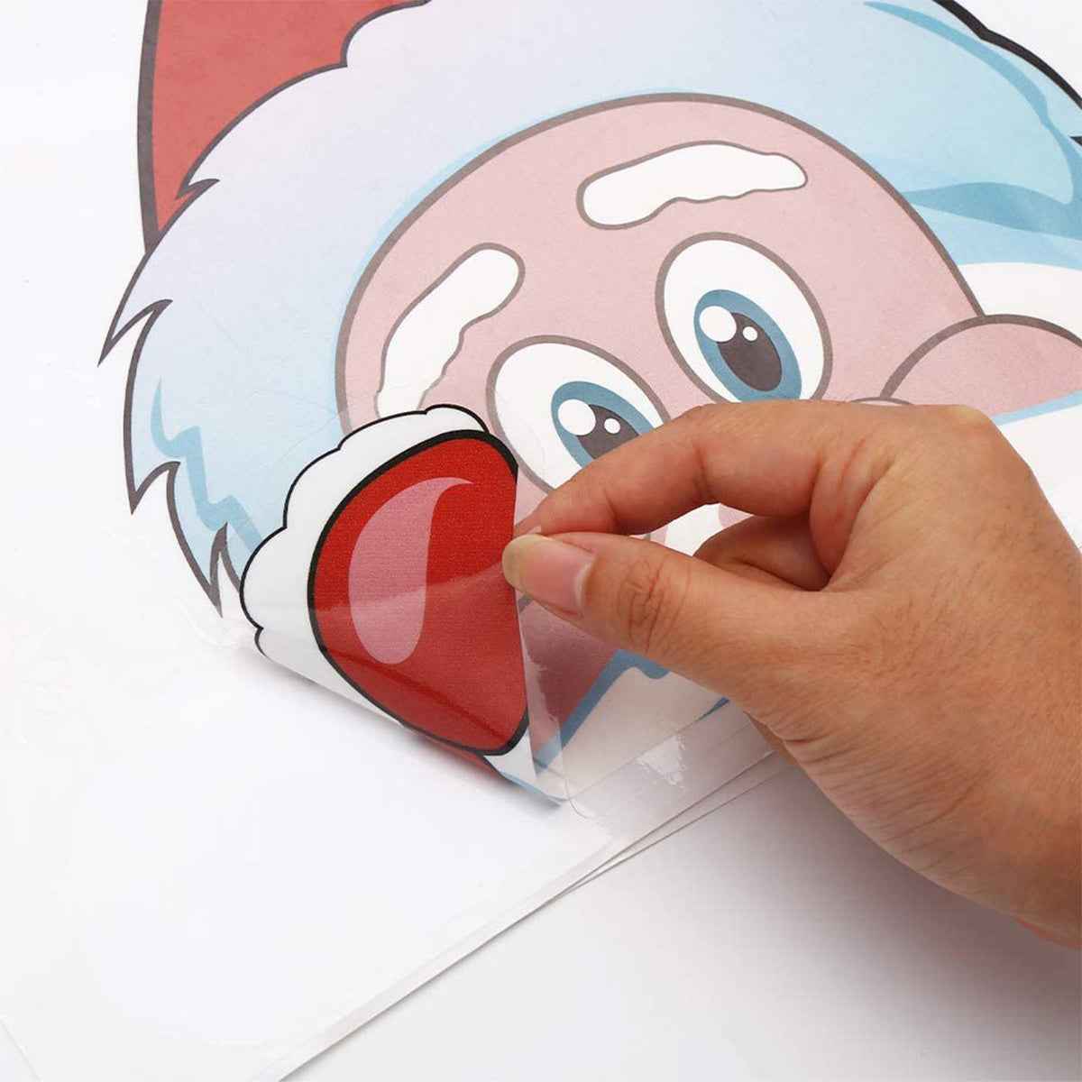 4 Sheets Christmas Snowflake Window Clings - Reusable Double Sided Static Stickers - DropOnline.co