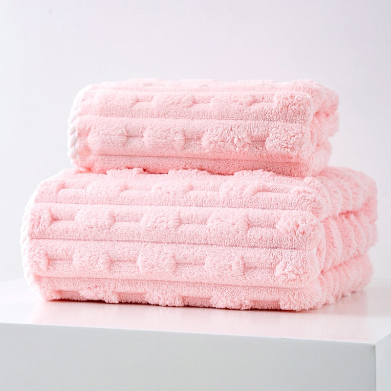 Thickened And Oversized Towel For Face Wash Coral Velvet