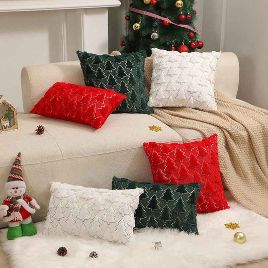 Holiday Ornament Plush Pillowcase - Festive Bedroom Bedside Cushion Cover - DropOnline.co