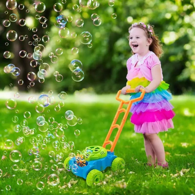 Green Bubble Lawnmower Toy, Releases Bubbles With One Button, Super Fun And Easy, A Must-have For Your Baby's Outdoor Play.