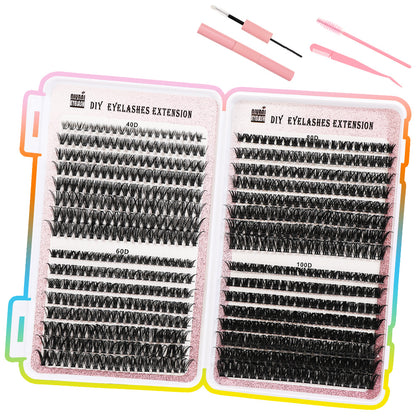 32 Rows Of Eyelashes Book Cluster 640 Segmented Lashes Set - DropOnline.co
