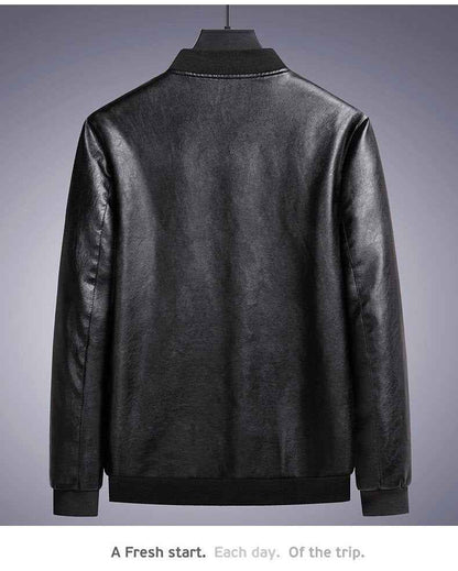 Men's Plus Size Leather Jacket Coat