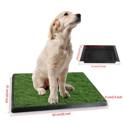 1Pc Dog Potty Training Artificial Grass Pad Pet Cat Toilet Trainer Mat Puppy Loo Tray Turf For Small Medium Dogs Indoor Outdoor Use - DropOnline.co