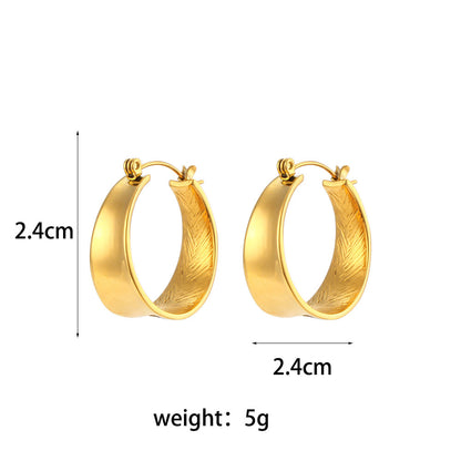 Geometric Gradient Size Gold Earrings - DropOnline.co