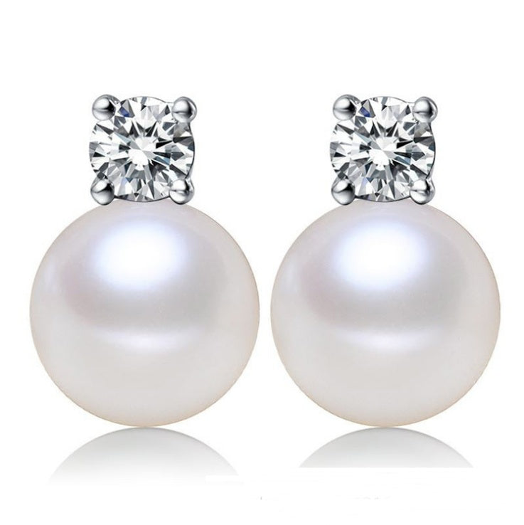 Round Pearl Stud Earrings - Classic Elegant Pearl Studs