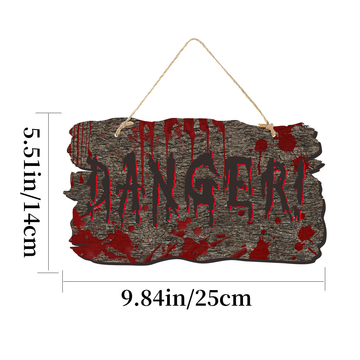 Halloween Wooden Doorplate - Haunted House Horror Atmosphere Decoration