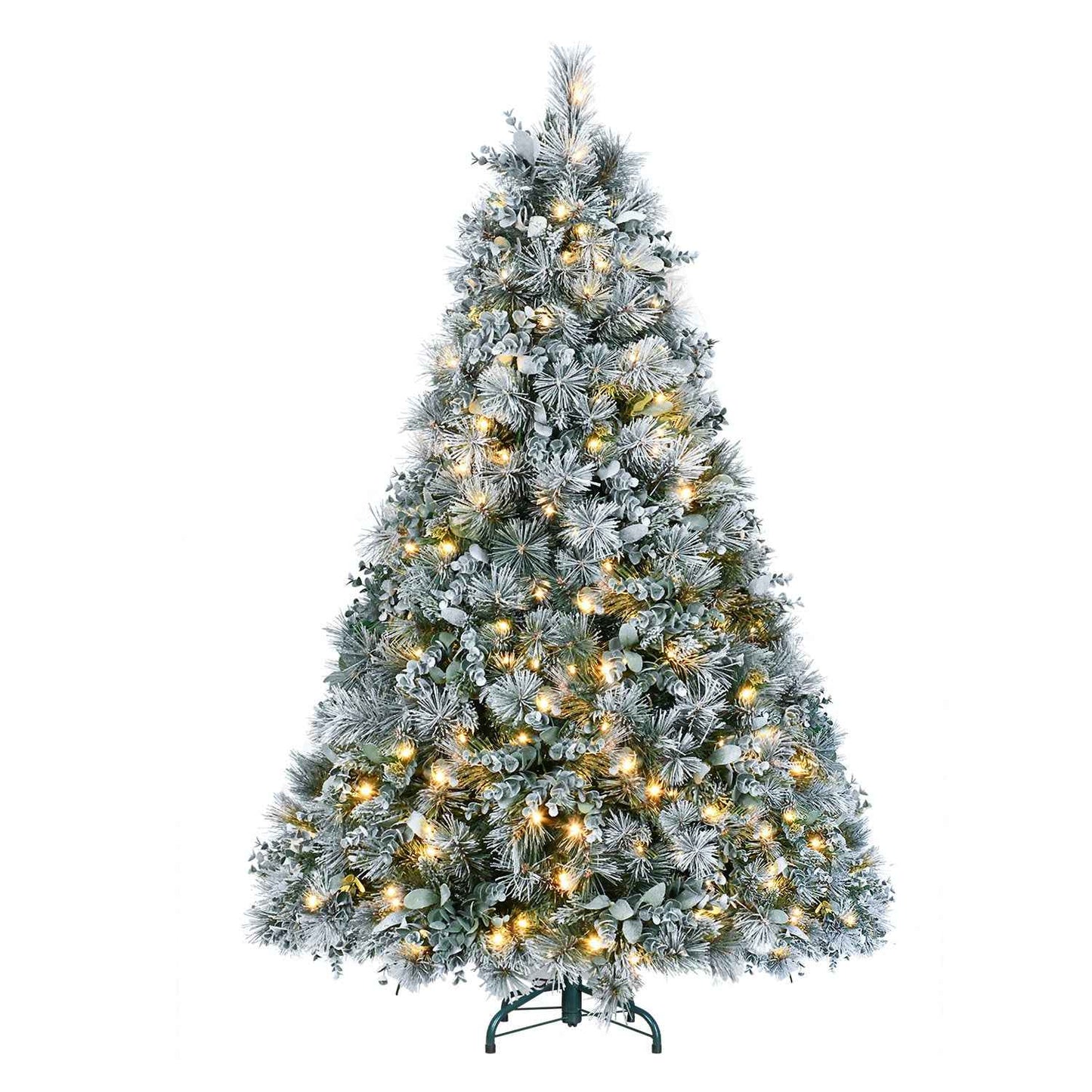 4FT Snow Flocked Christmas Tree - Premium Artificial with 404 Mixed PE Leaves