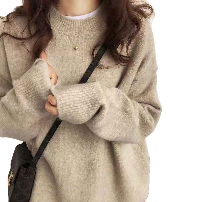 Lazy And Gentle Japanese-style Knit Base Layer For Outerwear