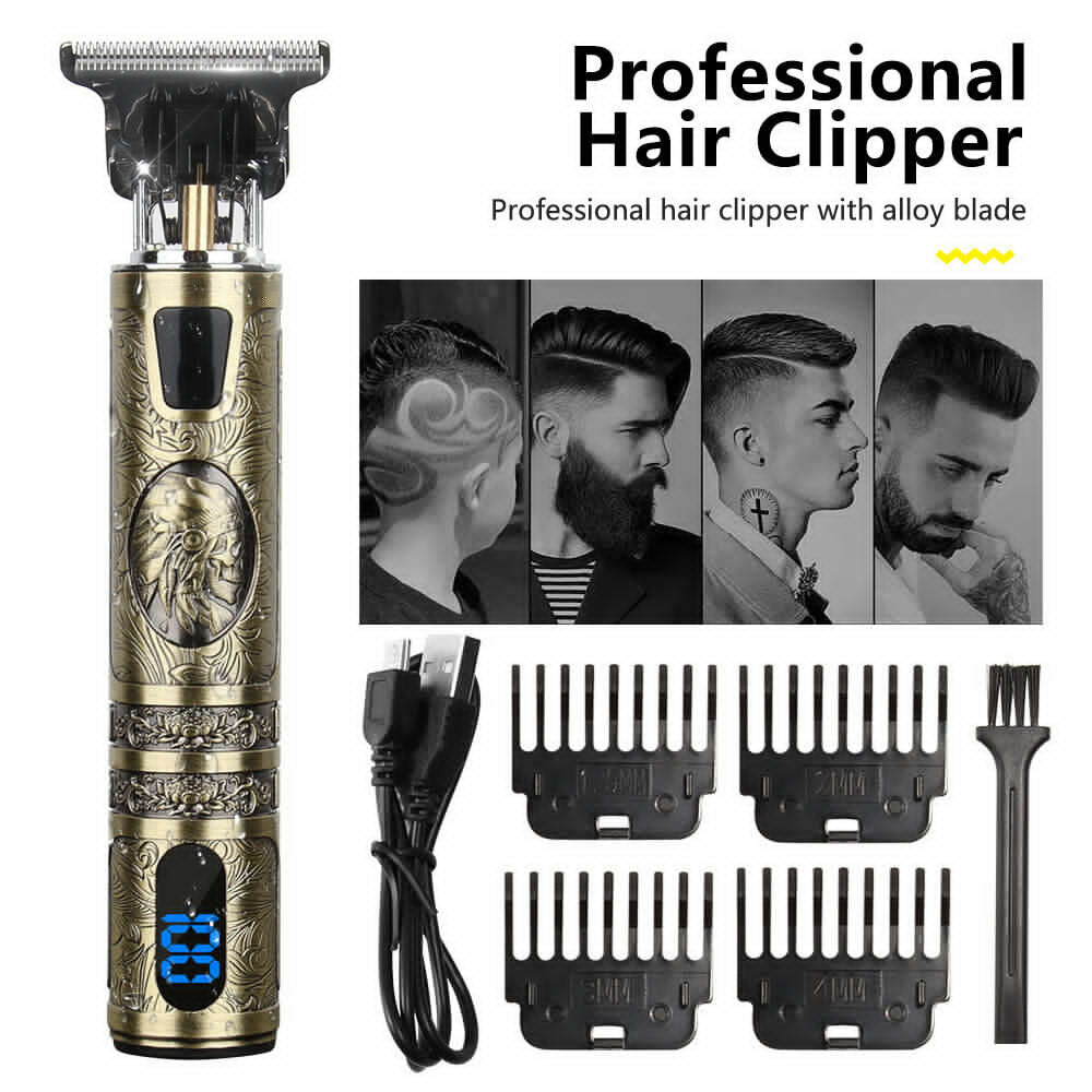 Beard Trimmer Hair Clippers Cordless Hair Cutting Kit Barber Shaving Machine For Men USB Rechargeable