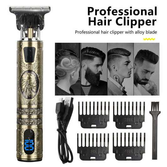 Beard Trimmer Hair Clippers Cordless Hair Cutting Kit Barber Shaving Machine For Men USB Rechargeable