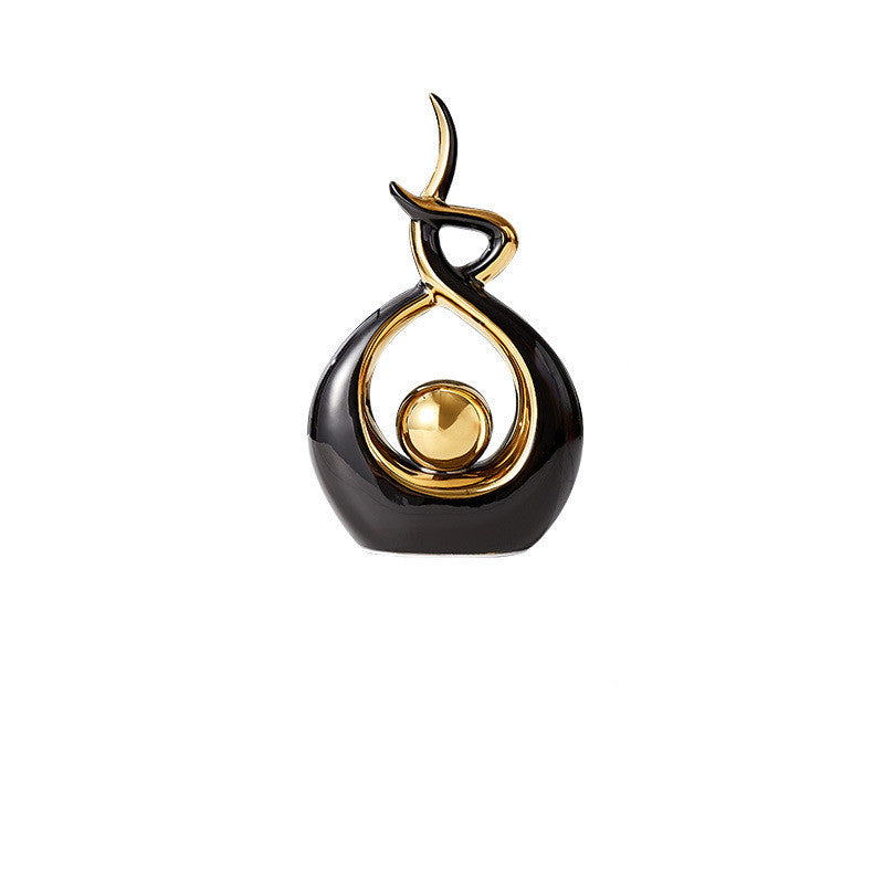 Premium Ceramic Entrance Decoration Ornaments - Light Luxury Abstract Home Accents