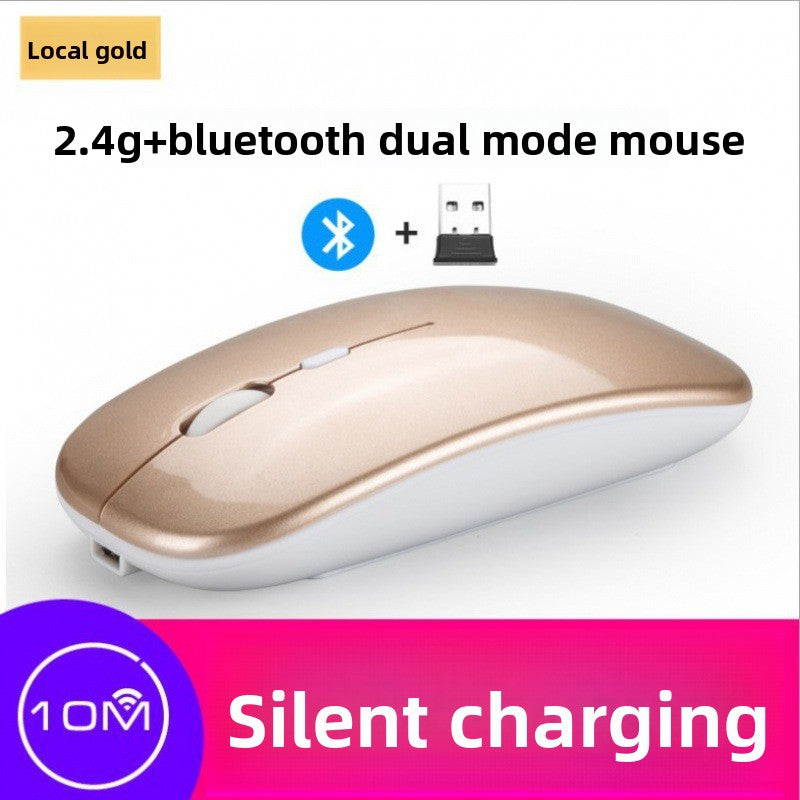 Bluetooth Dual-Mode Wireless Mouse - 2.4G + Bluetooth Rechargeable Silent Mouse