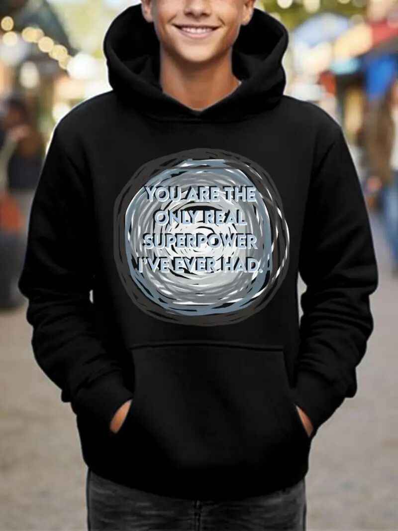 Men's Printed Hooded Sweatshirt - Stylish Graphic Pullover