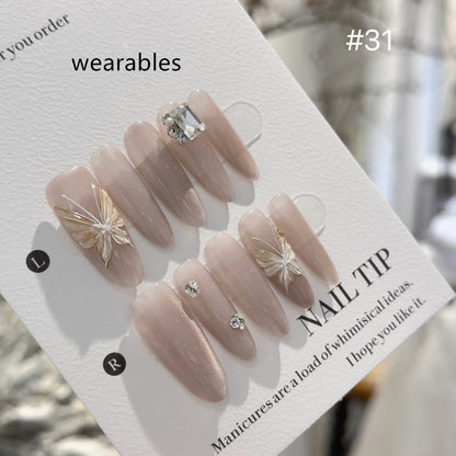 Handmade Long Mechanical Awn Star  Diamond Manicure - DropOnline.co