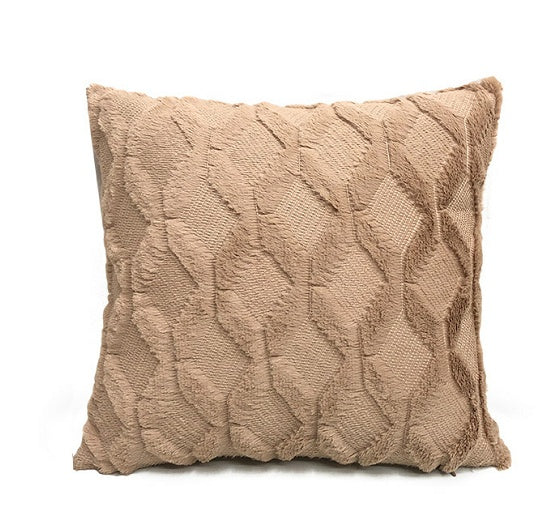 Plush Solid Color Sofa Pillowcase Living Room Cushion