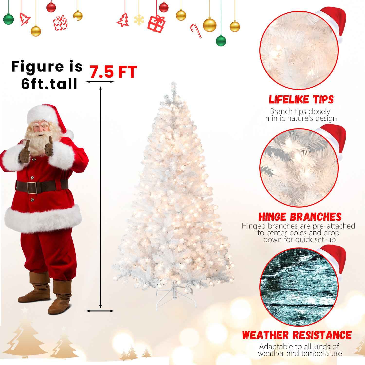 PE/PVC Christmas Tree - Premium Mixed Material Ornament Tree