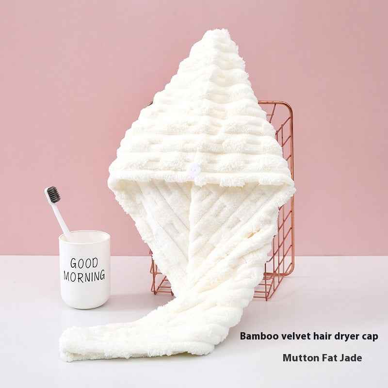 Candy Velvet Hair-drying Cap Thick Absorbent Headscarf