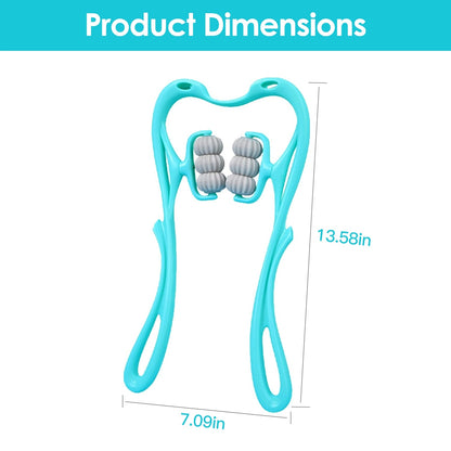 1Pc Neck Roller Massager 360 Rotatable Trigger Point Roller Portable Massager With 6 Balls For Neck Leg Thigh Foot Pain Relief - DropOnline.co